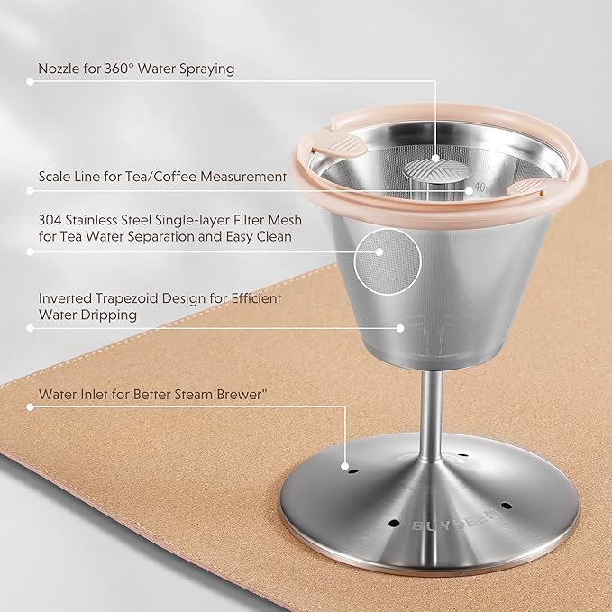 BUYDEEM K1563 Tea Maker, Electric Kettle for Coffee and Tea Brewer with 6 Flavor Controls, 4 Temperature Settings, 8 Hours Keep Warm, 1.5L