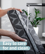 Large Stone Drying Mat for Kitchen Counter, 23.6" x 15.3" Quick Dry Foldable Diatomaceous Earth Dish Drying Mat, Stain-Hiding Design, Eco-Friendly Large Sink Mat for Dishes and Utensils