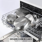 Country Kitchen Cookware Set with Removable Handle, Oven & RV Safe Pots and Pans Set, Stainless Steel, Original