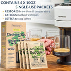 Nespresso Compatible Vertuo Cleaning & Descaling Kit – 1 Year Supply. Includes 4 Descaling Powder Solution, 12 Cleaning Tablets, 1 Reusable Pod, Eco-Friendly Vertuoline Maintenance Kit