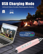 YUSWKO Rechargeable Milk Frother Handheld Frother Wand Drink Mixer for Coffee, Electric Whisk 3 Speed Adjustable, Coffee Foamer Maker with 3 Stainless Whisks Ideal Stirrers for Travel - Pink