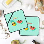 Cute Tropical Fruits Pot Holders Set of 2 Kitchen Heat Resistant Potholders for Microwave Cooking Baking Oven End Dishes and BBQ Gifts for Women