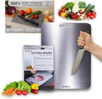 Titanium Cutting Board, Cutting Boards For Kitchen, 1 Pack Double-Sided Food-Grade Titanium Cutting Board For Cutting Meats, Fruits And Vegetables, Perfect Kitchen Gift for Home Cooks (11.81' x 7.87')