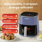 Air Fryer 12-in-1, Compact & Large 5.5-Qt Airfryer, 100-400℉ Precise Heat, 360°Hot Air Circulation, 95% Less Oil, Quick Easy Meals, Bake, Dry, Reheat, Frozen, Broil, Proof