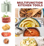 Meat Chopper, Hamburger Grinder, Premium Heat Resistant Smasher for Ground Beef, Burger Grinder Nylon Potato Mix Tool-Green