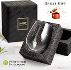 HOHY Gemini Stemless Wine Glass - 20 Oz, Constellation Design, Astrology Zodiac Gift for June Birthday Women
