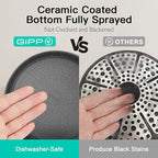 GIPP 22 Piece Ceramic Nonstick Pots and Pans Set- Cookware Non Stick Set, Non-toxic Healthy Kitchen Cooking Set w/Frying Pans Set, Dishwasher Safe, PFAS PTFE PFOA PFOS Free