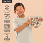 Bentgo Kids 5-Compartment Leak-Proof Bento-Style Lunch Box (Whimsy & Wonder Collection) - Ideal for Ages 3-7, Drop-Proof & Durable, Dishwasher Safe, & PFAS & BPA-Free Materials (Spots & Dots)