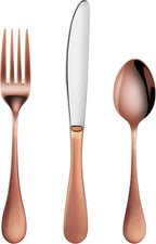 Artaste 56891 Rain 18/10 Stainless Steel Flatware 36-Piece Set, Copper Finish, Service for 12