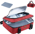 BAGSPRITE Insulated Casserole Carrier for Hot or Cold Food with Heat-resistant Mat, Fits 9" x 13" Baking Dish