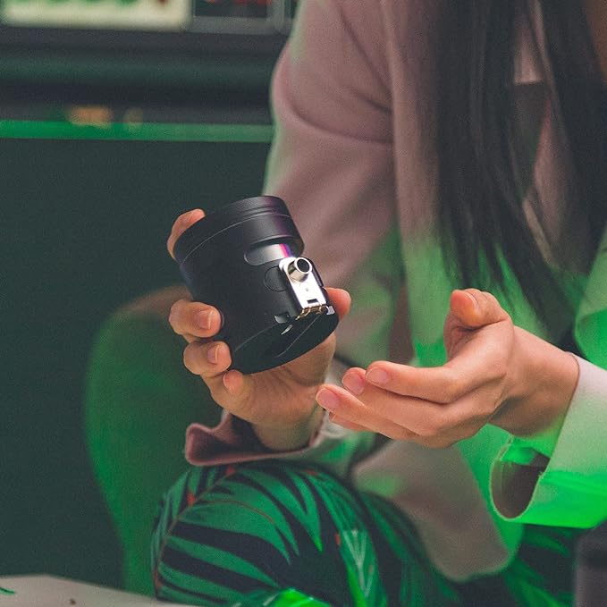 Cloudious9 - Tectonic9 Manual Grinder Automatic Dispenser Large 2.5" Aluminum Alloy (Black), For Home & Kitchen Only