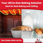 Chef-Grade Thick 6x3.75in Tin Loaf Pans w/Lids 50 Pk. Best Disposable Bakeable 1Lb Aluminum Foil Pan for Baking Bread Small Meatloaf or Lemon Bundt Cake for Holiday Gifts Bake Sales or Fundraisers.