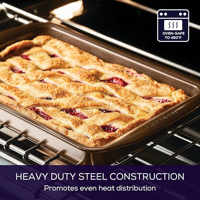 Circulon Symmetry Nonstick Rectangular Cake Pan - Chocolate - 9" x 13"