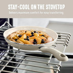 GreenLife Soft Grip 16 Piece Cookware Set, Non-Toxic PFAS-Free Ceramic Nonstick, Frying, Sauce, Saute, Utensils, Glass Lids, Stay-Cool Handles, Wobble Free, Dishwasher & Oven Safe, Cream