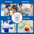 Paint Mixing Cup 20 Ounce, Accurate Measurements in Ratios and OZ. and ML, 100PCS Plastic Graduated Measuring Cups with 12PCS Lids for Paint, Resin, Epoxy, Acrylic, Pigments, Art
