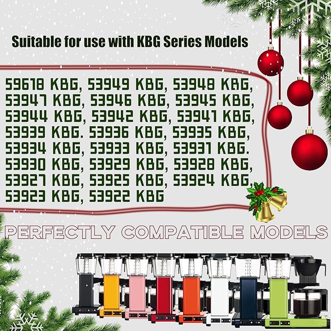 𝙐𝙥𝙜𝙧𝙖𝙙𝙚𝙙 Carafe Compatible With moccamaster KBG Brewers (89830), Compatible With moccamaster Carafe Replacement, 10-Cup/1.25L/40oz, Coffee Pot With Metal Ring, Includes Random Cleaning Brush.