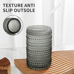 Hobnail Drinking Glasses Set of 12, 12oz & 15oz Vintage Glassware Set Cocktail Glass Set, Embossed Gray Water Tumbler,for Beer, Whiskey,Juice and Various Mixed Drinks