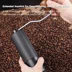 Manual Coffee Grinder with Double Bearing System Coffee Bean Grinder, 25g Capacity Hand Coffee Grinder, Stainless Steel 6-Star Burr Mill (GRAY, 6star-stainless steel)