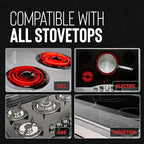 Hell's Kitchen Hybrid 2.5 Qt Saucepan and lid, Tri-Clad Stainless Steel and Nonstick Ceramic, PFAS Free, no PFOA, no PTFE, no Teflon, Non Toxic Cookware, Metal Utensil Safe, All Cooktops and Oven Safe