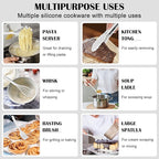 HaWare Kitchen Utensils, 14 PCS Silicone Cooking Utensils Set, Heat Resistant Kitchen Utensils for Non-stick Cookware, Kitchen Gadgets Tools with Spoons, Spatulas, Whisk, Dishwasher Safe (White)