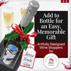 Millefiori Glass Champagne Stopper – With an Airtight Seal Protects Sparkling Wine, Prosecco, and Cava CO2 & Taste – Hanging Box for Champagne Gifts by Evan James Designs, Dark Green