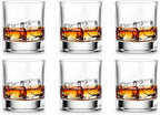 LUXU Whiskey Glasses-Premium 11 OZ Scotch Glass Set of 6 /Old Fashioned Whiskey Glasses/Style Glassware for Bourbon/Rum glass,Clear