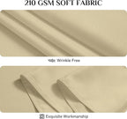 Softalker Square Tablecloth, Waterproof & Stain Resistant Square Table Cloths Wrinkle Free Fabric Washable 210GSM Polyester Table Cover for Dining/Party/Outdoor - 54 x 54 inch,Khaki