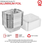 Stock Your Home 1 Lb Small Aluminum Pans with Lids (25 Pack) Foil Pans + Clear Plastic Lids, Disposable Cookware, Takeout Trays with Lids - To Go Disposable Food Containers for Restaurants & Catering