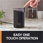 KRUPS Precision Electric Coffee Grinders, 3 oz Capacity, 200W Motor, Stainless Steel Blades for Uniform Grinding of Beans, Herb and Nuts, Coffee and Spice Grinder Electric, (Black)