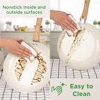 23 Pcs Pots and Pans Set Nonstick, Kitchen Cookware Sets, with Frying Pan, Saucepan, Saute Pan, Lightweight Cooking Set with Stay-Cool Wood Print Handles, NO PFAS and PFOA, Light Wood