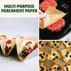 Zenlogy 6x6 Parchment Paper Squares (200 sheets) - Unbleached, Non-stick, Pre-cut Parchment Paper Ideal for Candy Wrappers, Dessert Paper Liners, Freezing and Storing, Separating, and Diamond Painting