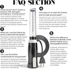 K-Brands Corded Electric Milk Frother with Plug in - Handheld Electric Whisk Stirrer Whipper - Foam Maker for Coffee, Latte, Cappuccino, Hot Chocolate – Powerful Drink Mixer