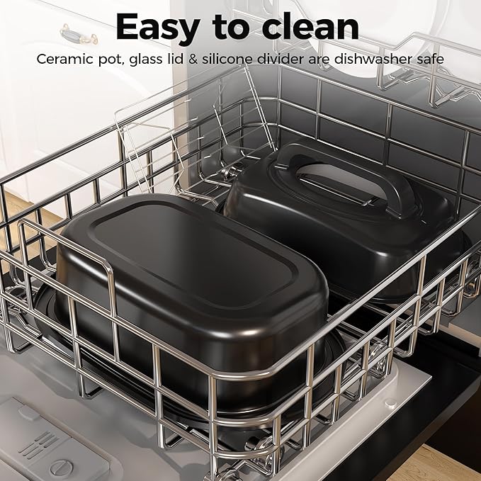 24QT Electric Roaster Oven, Electric Turkey Roaster with Viewing & Self-basting Lid, Stainless Steel Turkey Roaster Oven, Blue