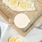 Restaurantware RW Base 10 Ounce Clear Plastic Dredge Spice Shaker 1 Reusable Dry Rub Shaker - Includes Beige Perforated Lid With Handle Clear Polycarbonate Spice Shaker For Fine Seasonings