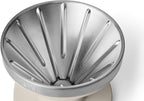 YETI Pour Over Coffee Maker Accessory Ramblers, Designed for Perfect Coffee Extraction Anywhere, Stainless Steel, fits any V60 Filter, Cape Taupe