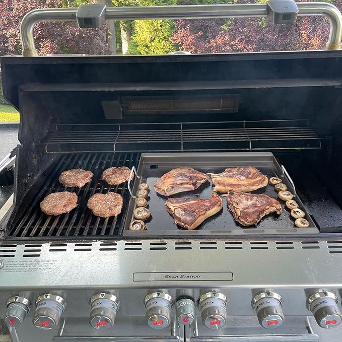 Full-Size Griddle Inserts for Weber Summit 400 Gas Grills, Flat Top Griddle for Weber Summit E-420/E-450/E-470/, Replace for 67550 Grates