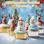 Aoriher 150 Pieces 10 oz Mini Cake Pans with Lids Aluminum Foil Baking Cups Square Disposable 4 x 4 Large Cupcake Cups Baking Tins for Kitchen Brownie Pudding Desserts Holders(All Golden,All Silver)