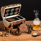 Whiskey Smoker Kit with Charred Wood Barrel (Patent Pending) – Cocktail Smoker with Torch & 6 Premium Wood Chips for Old Fashioned & Whiskey – Perfect Home Bar Gift for Men, Dad, Husband (No Butane)