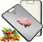 Titanium Cutting Boards for Kitchen, Cutting Board Double Sided Food Grade, Pure Titanium and Wheat Straw PP, Dishwasher Safe Easy to Clean Large Size 16”×11”