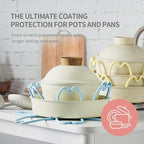 iPROTECT - Stack Expert | Multi-Purpose BPA-Free Silicone Pans & Pots Protector. Set of 2. Trivets for All Cookware Sizes, Protects Coating & Scratches, Dishwasher Safe (Lemon Yellow, S)