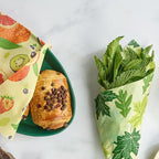 Bee's Wrap Beeswax Wraps for Food - Fresh Fruit 3 Pack (S, M, L) Made in USA Reusable & Organic Food Wraps, Sandwich Wrap & Bowl Covers - Eco-Friendly Alternative to Aluminum Foil & Plastic Wrap