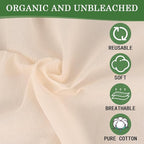 WMKGG Cheese Cloth, 9 PCS,20x20 Inch, Precut Cheesecloth for Straining, Hemmed 4 Edges, Grade 100, Reusable Unbleached Fine Mesh Cotton for Cooking, Juicing, Cheese Making, Baking, Yogurt