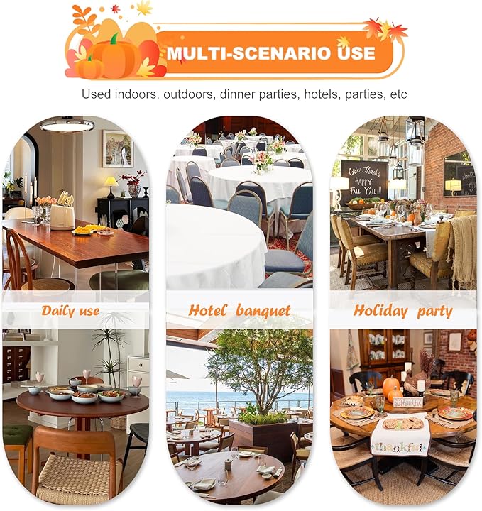 sancua 2 Pack Tablecloths Rectangular 60x102 Inch, Thanksgiving Table Cloths Rectangle for 6 Foot Tables - Stain and Wrinkle Resistant Washable Polyester Table Cover for Fall, Dining, Parties Bronze