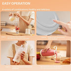 Portable Blender, Personal Smoothie Maker with 6 Blades, Rechargeable Mini Juicer Cup, 17 oz with Travel Lid for Outdoors, Camping, Office, Kitchen (Black)