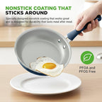 NutriChef Professional 20 Pc Kitchen Set in Navy Blue - Durable Non-Stick Pots and Pans with Bakeware, Compatible with Any Cooktop, Easy Clean