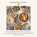 MACKENZIE-CHILDS Enamel Square Baking Pan for Oven, Square Oven Pan, 8", Brown-and-White Mocha Check