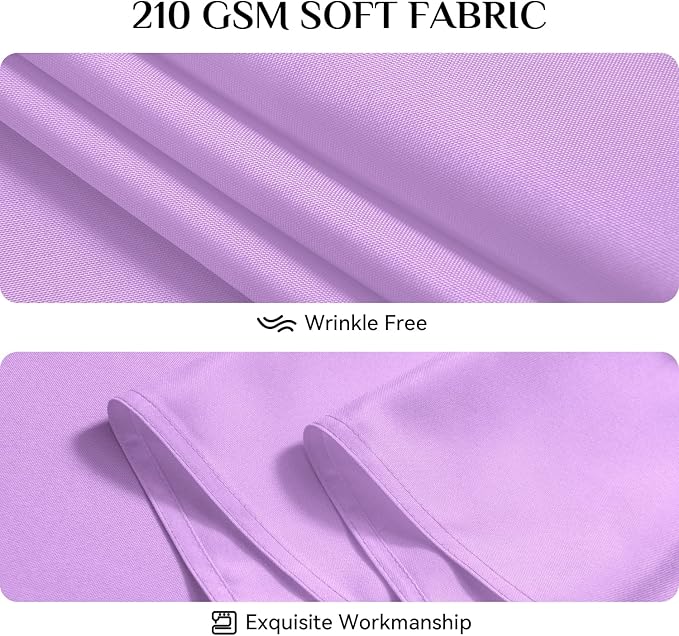 Softalker Rectangle Tablecloth, Waterproof & Stain Resistant Table Cloths Wrinkle Free Fabric Washable 210GSM Polyester Table Cover for Spring/Party/Outdoor - 60 x 84 inch,Lavender