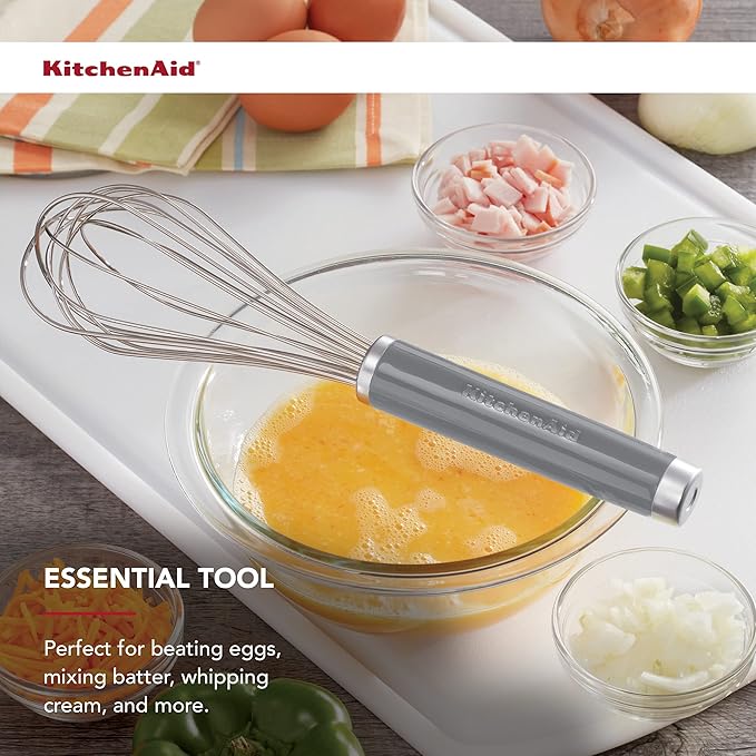 KitchenAid Classic Utility Whisk, One Size, Gray, 10.5-Inch