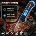 0.5 Sec Instant Read Meat Thermometer Digital with ±0.5℉ Precision, Food Thermometer for Cooking Kitchen Gadgets, Oven Grill Candy BBQ Essentials Accessories, Gifts for Him Dad Men Birthday, Blue