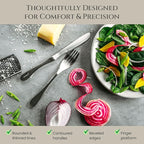 Knork Silverware Set - 20 Piece Matte Silver Cutlery - Ergonomic Design Utensil sets, 18/10 Stainless Steel Forks Spoons and Knives set (Pack of 3)